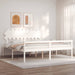 Seniorseng med hodegavl hvit 200x200 cm heltre