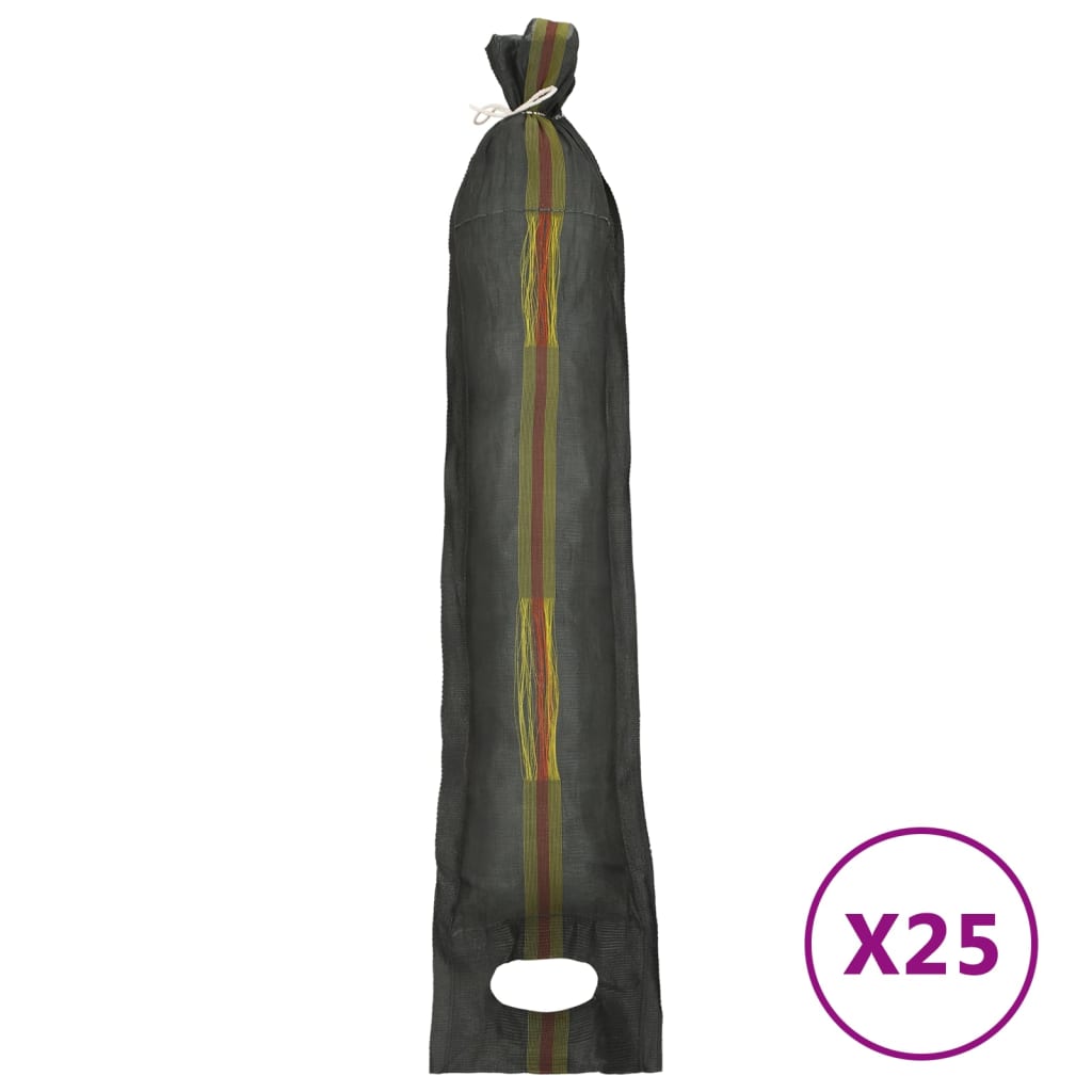 Sandsekker 25 stk mørkegrønn 103x25 cm HDPE