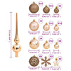Julekulesett 111 deler rosegull polystyren