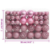 Julekulesett 111 deler rosa polystyren