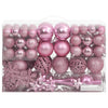 Julekulesett 111 deler rosa polystyren