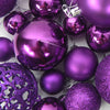 Julekulesett 111 deler lilla polystyren