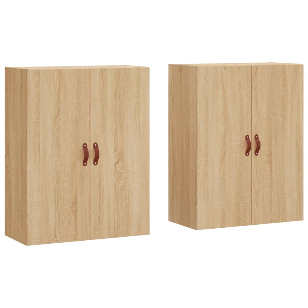 Veggskap 2 stk sonoma eik 69,5x34x90 cm