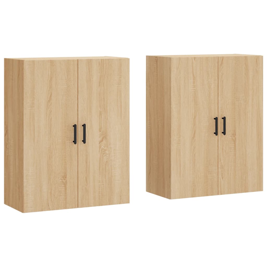 Veggskap 2 stk sonoma eik 69,5x34x90 cm