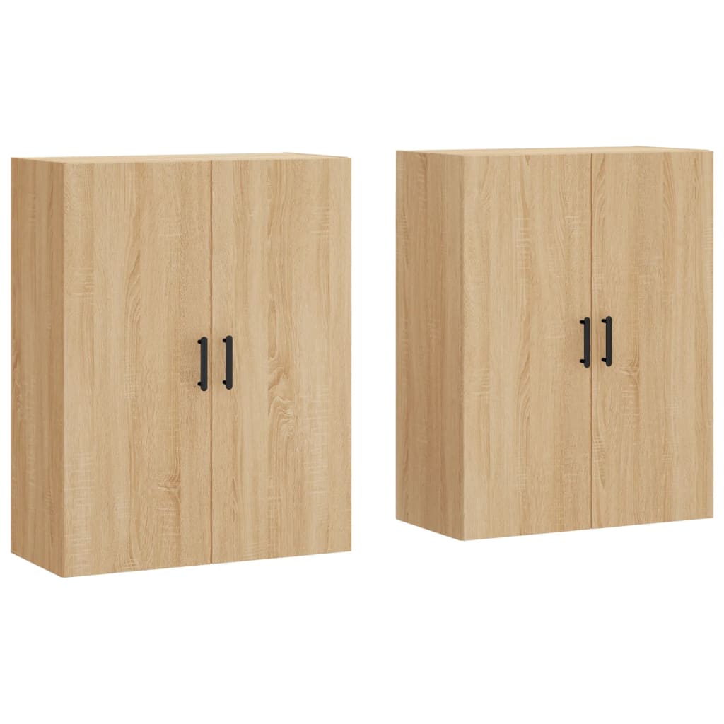 Veggskap 2 stk sonoma eik 69,5x34x90 cm