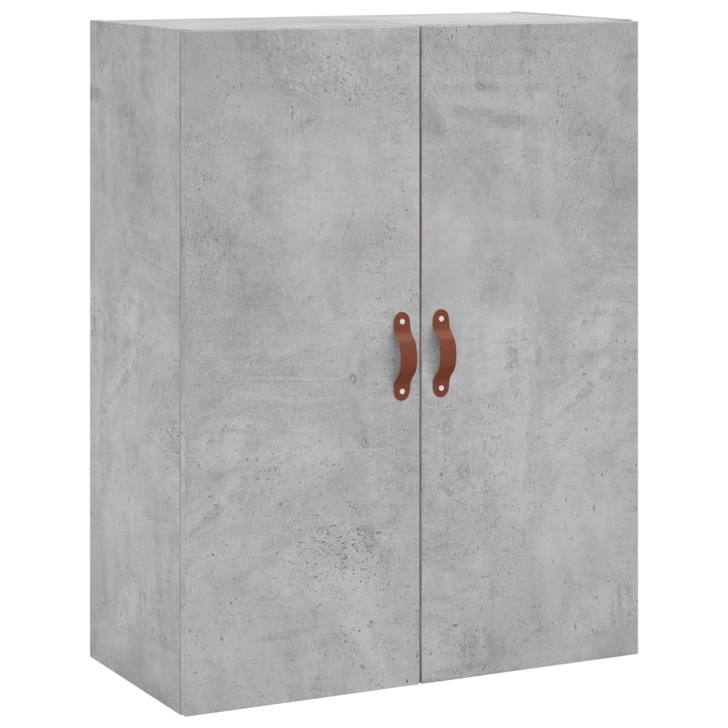 Highboard betonggrå 69,5x34x180 cm konstruert tre