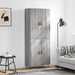 Highboard grå sonoma 69,5x34x180 cm konstruert tre