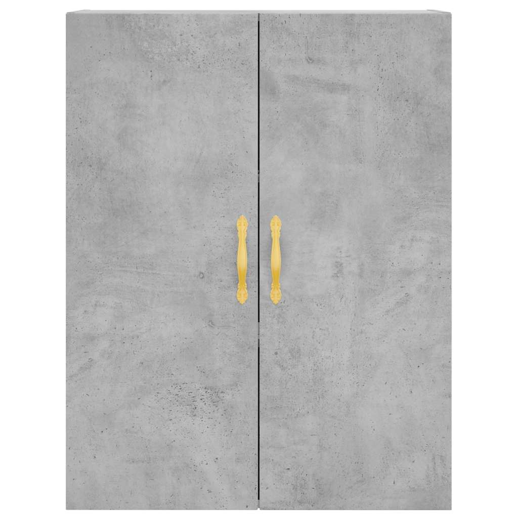 Highboard betonggrå 69,5x34x180 cm konstruert tre