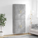 Highboard betonggrå 69,5x34x180 cm konstruert tre