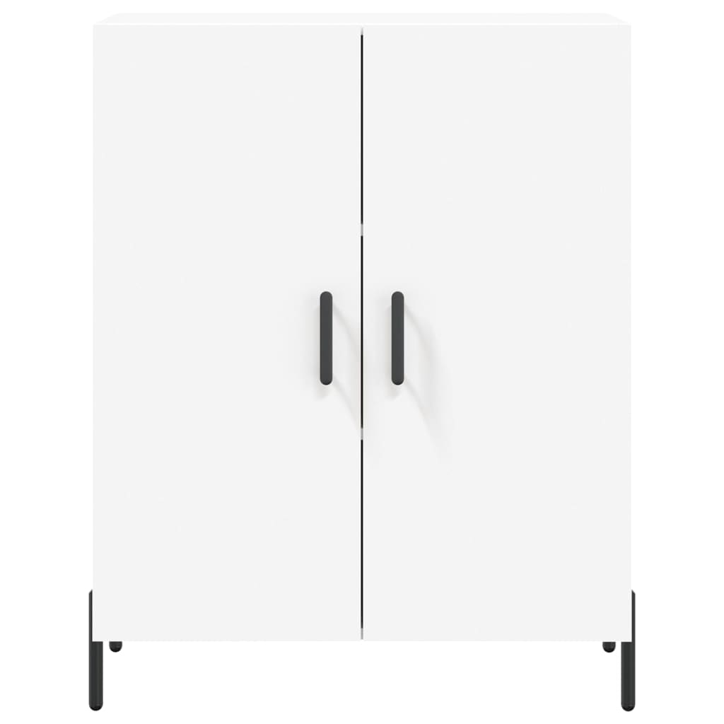 Highboard hvit 69,5x34x180 cm konstruert tre