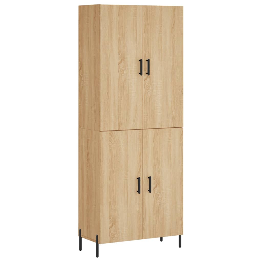 Highboard sonoma eik 69,5x34x180 cm konstruert tre