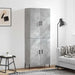 Highboard betonggrå 69,5x34x180 cm konstruert tre vidaXL