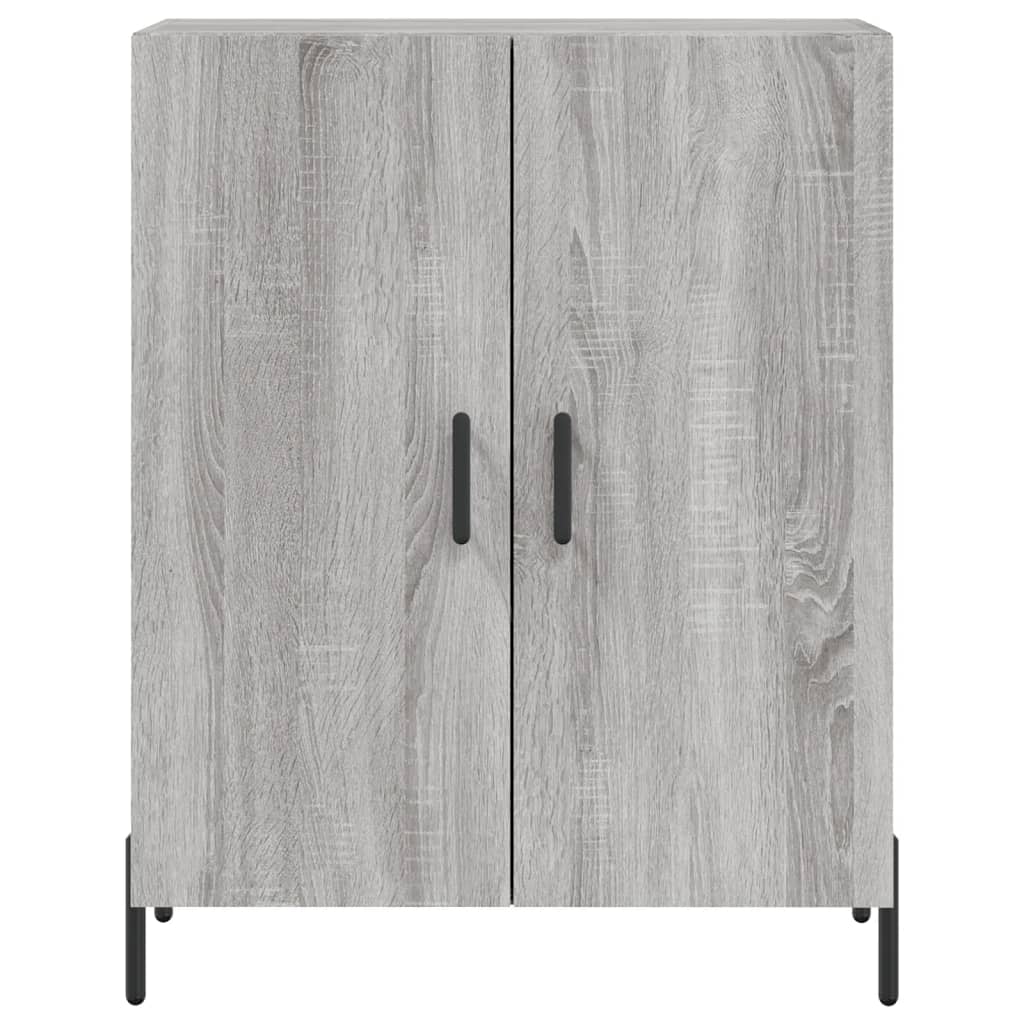 Highboard grå sonoma 69,5x34x180 cm konstruert tre
