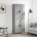 Highboard grå sonoma 69,5x34x180 cm konstruert tre