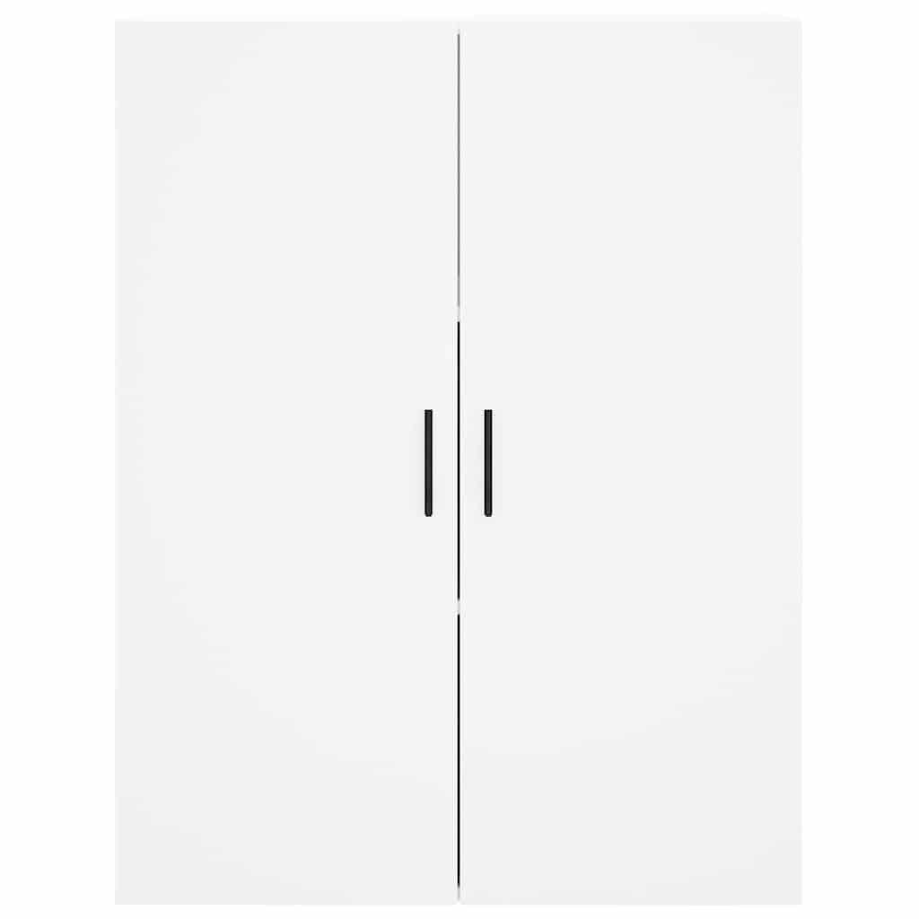 Highboard hvit 69,5x34x180 cm konstruert tre