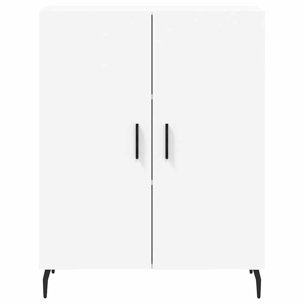 Highboard hvit 69,5x34x180 cm konstruert tre