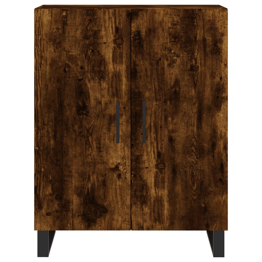 Highboard røkt eik 69,5x34x180 cm konstruert tre