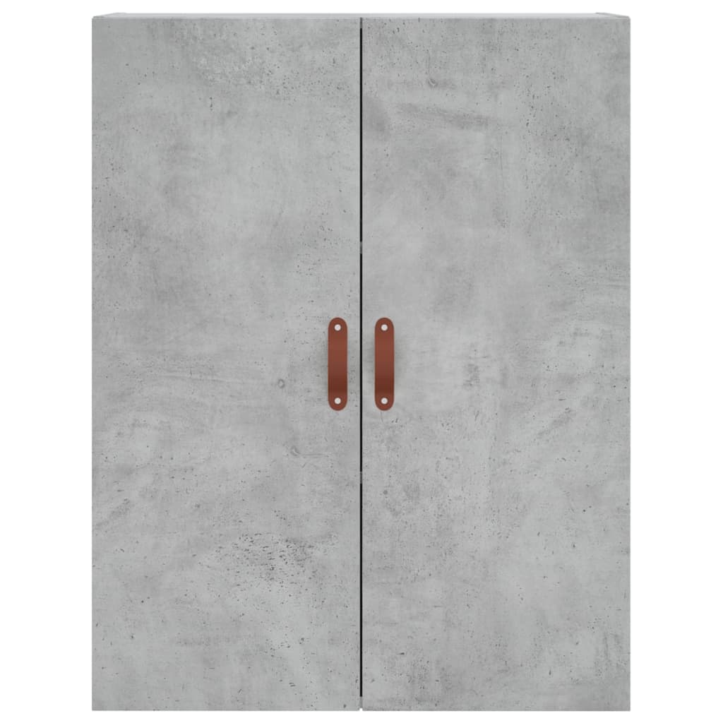 Highboard betonggrå 69,5x34x180 cm konstruert tre