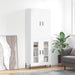 Highboard hvit 69,5x34x180 cm konstruert tre