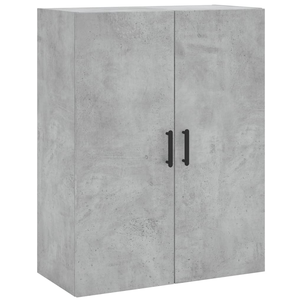 Highboard betonggrå 69,5x34x180 cm konstruert tre