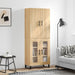 Highboard sonoma eik 69,5x34x180 cm konstruert tre