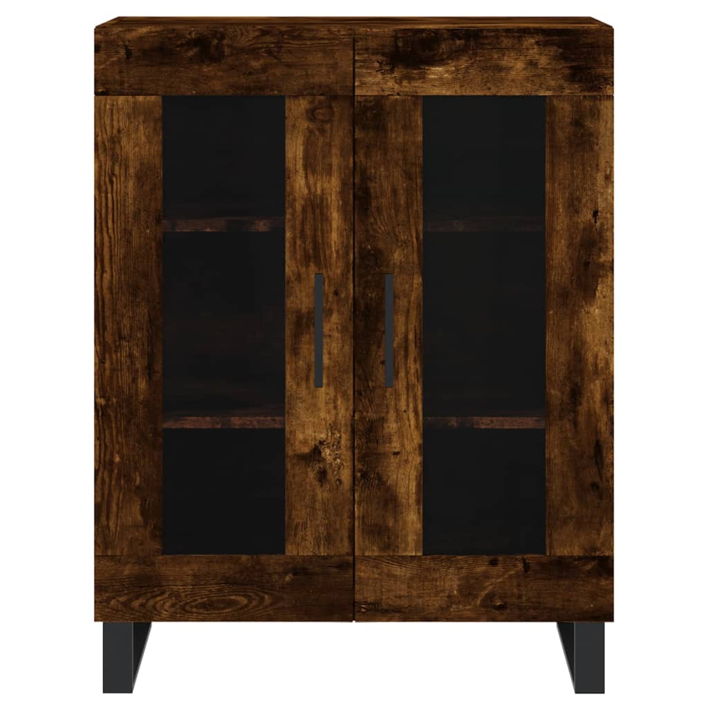 Highboard røkt eik 69,5x34x180 cm konstruert tre