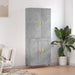 Highboard betonggrå 69,5x34x180 cm konstruert tre