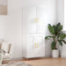 Highboard hvit 69,5x34x180 cm konstruert tre vidaXL