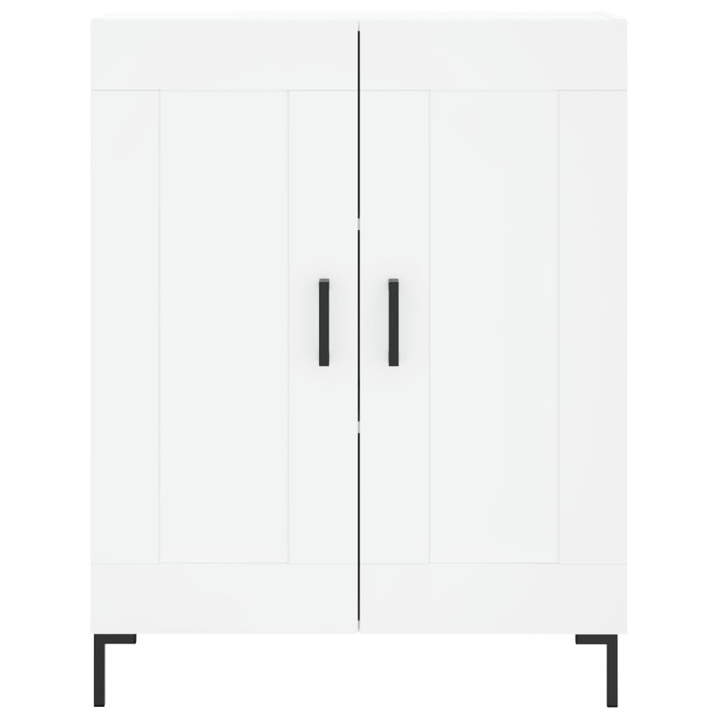 Highboard hvit 69,5x34x180 cm konstruert tre