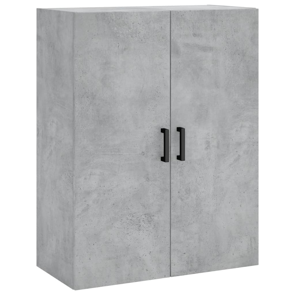 Highboard betonggrå 69,5x34x180 cm konstruert tre