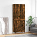Highboard røkt eik 69,5x34x180 cm konstruert tre
