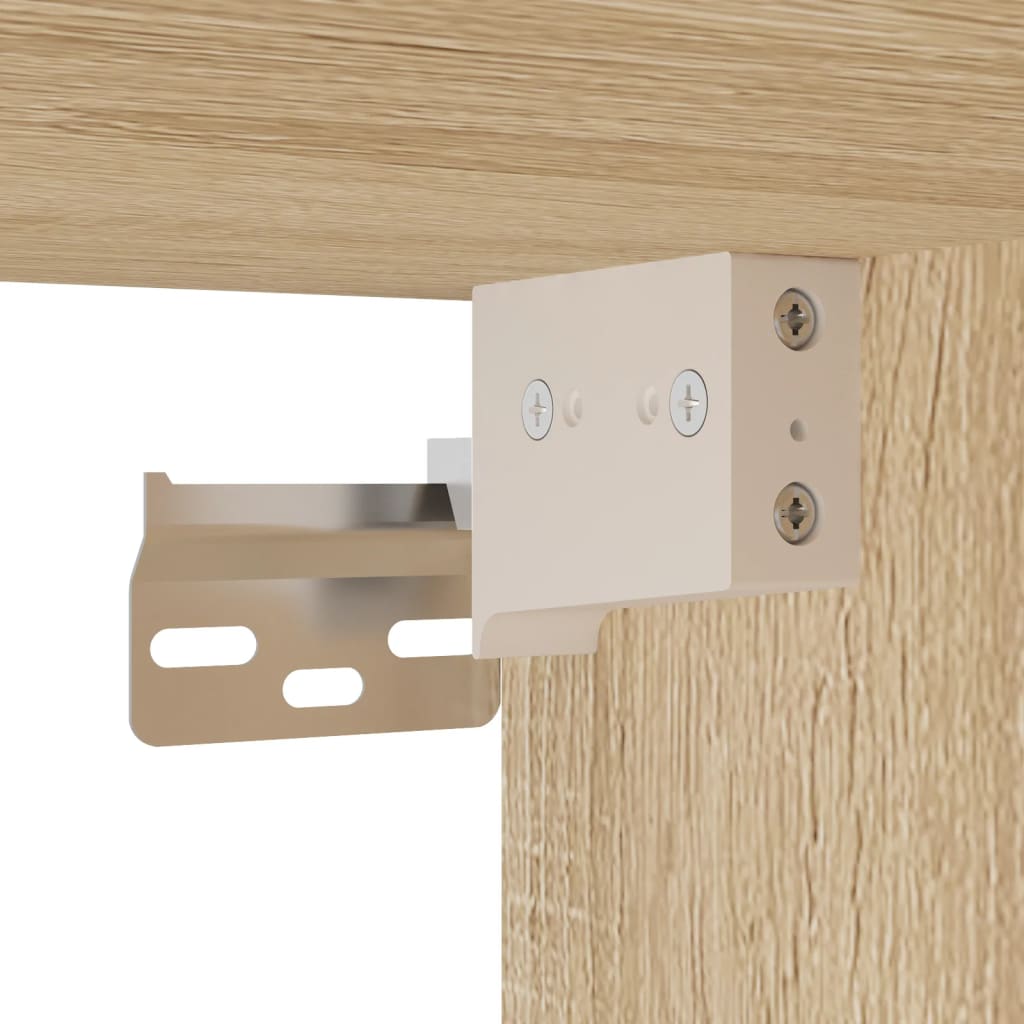 Highboard sonoma eik 69,5x34x180 cm konstruert tre vidaXL