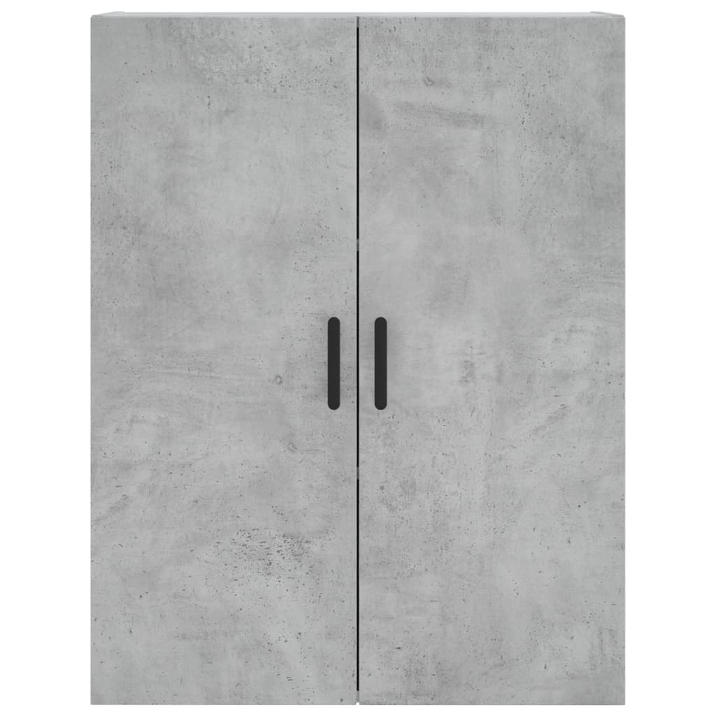 Highboard betonggrå 69,5x34x180 cm konstruert tre