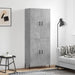 Highboard betonggrå 69,5x34x180 cm konstruert tre