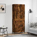 Highboard røkt eik 69,5x34x180 cm konstruert tre