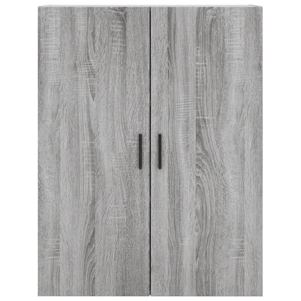 Highboard grå sonoma 69,5x34x180 cm konstruert tre