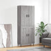 Highboard grå sonoma 69,5x34x180 cm konstruert tre