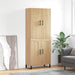 Highboard sonoma eik 69,5x34x180 cm konstruert tre