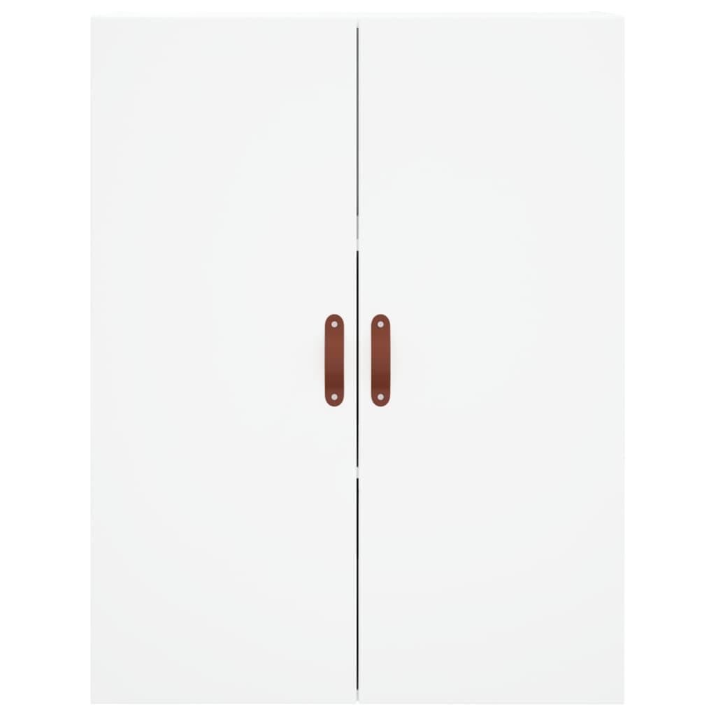Highboard hvit 69,5x34x180 cm konstruert tre