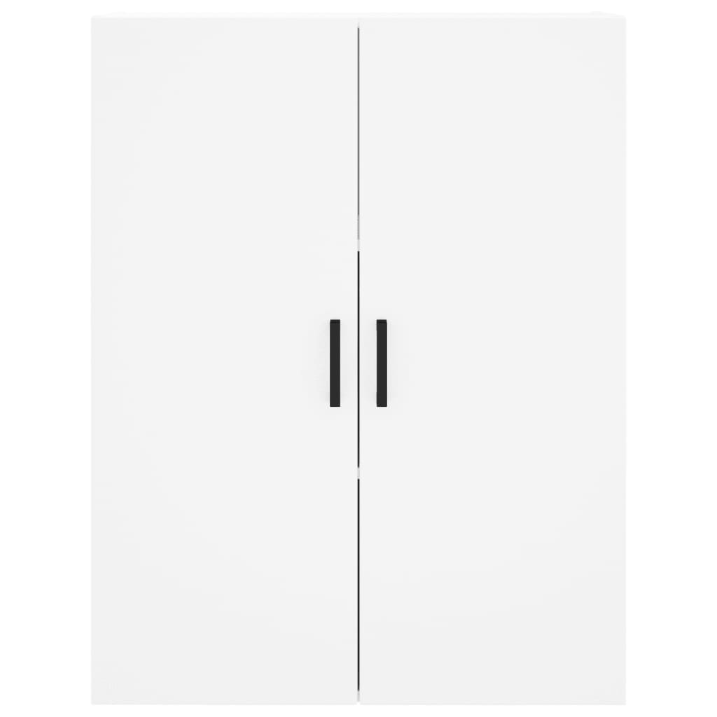 Highboard hvit 69,5x34x180 cm konstruert tre
