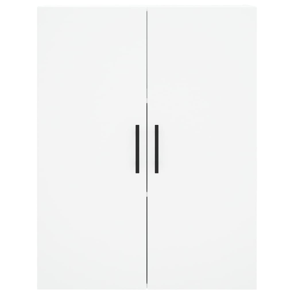 Highboard hvit 69,5x34x180 cm konstruert tre