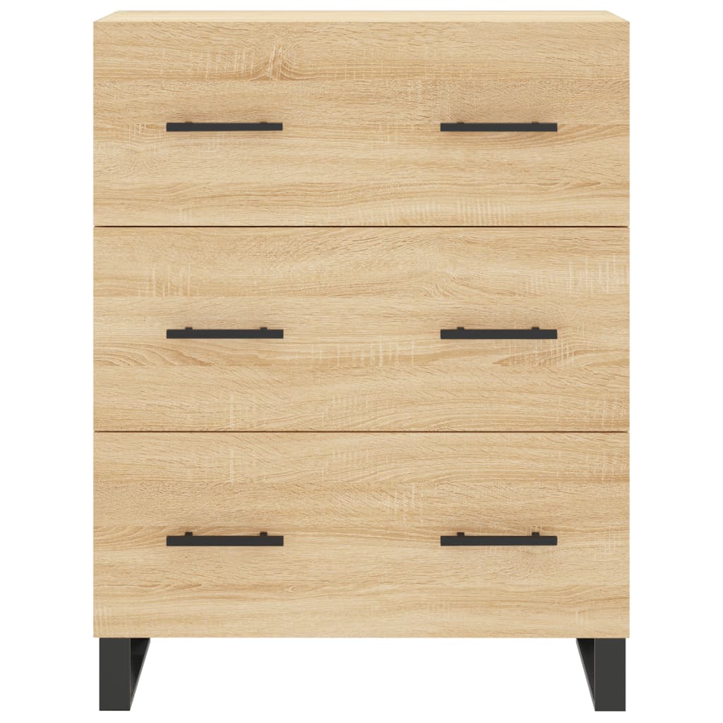 Highboard sonoma eik 69,5x34x180 cm konstruert tre