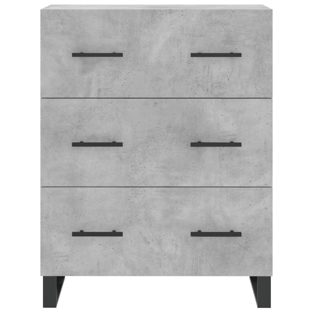 Highboard betonggrå 69,5x34x180 cm konstruert tre vidaXL