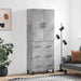 Highboard betonggrå 69,5x34x180 cm konstruert tre vidaXL