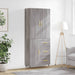 Highboard grå sonoma 69,5x34x180 cm konstruert tre
