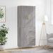 Highboard grå sonoma 69,5x34x180 cm konstruert tre