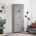 Highboard grå sonoma 69,5x34x180 cm konstruert tre