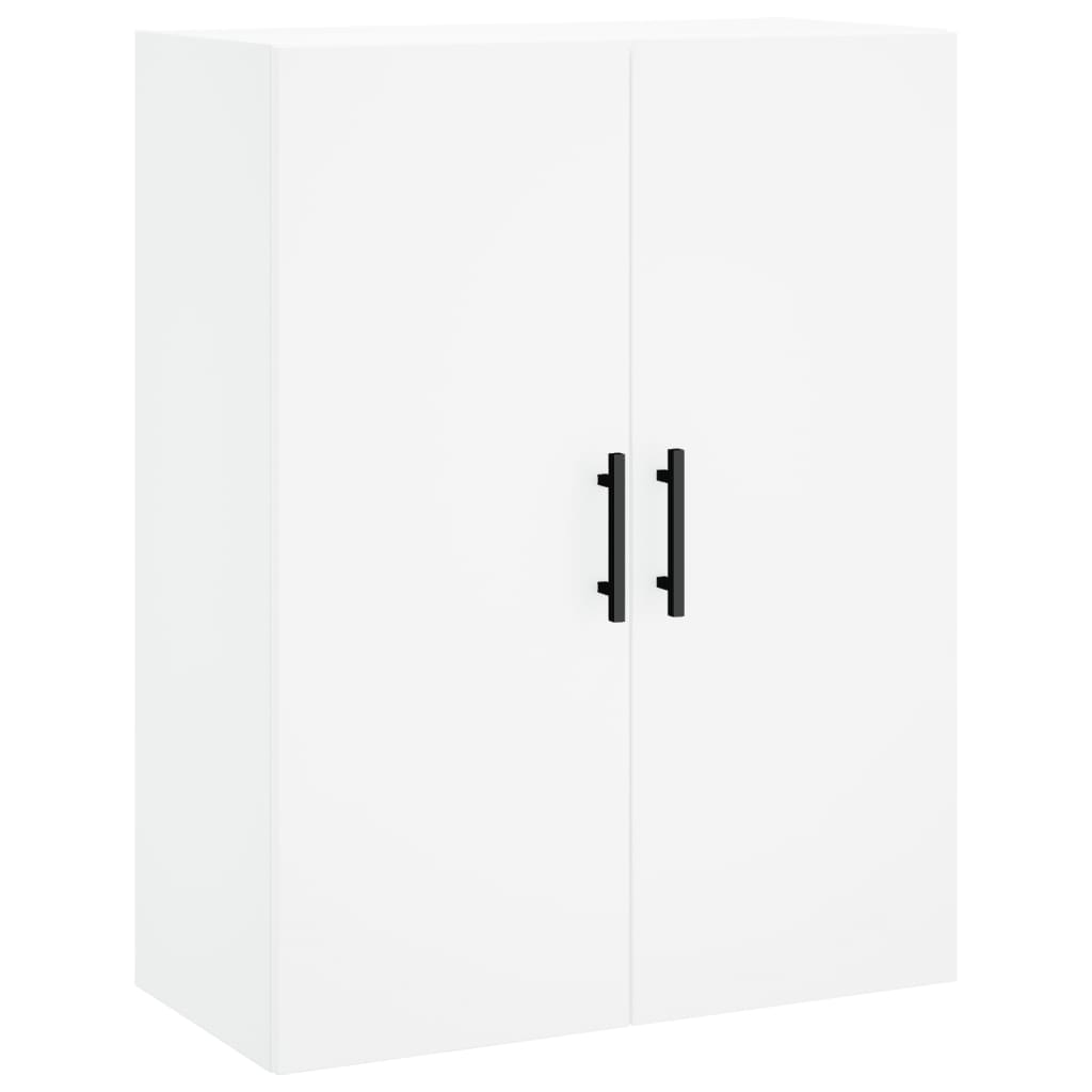 Highboard hvit 69,5x34x180 cm konstruert tre