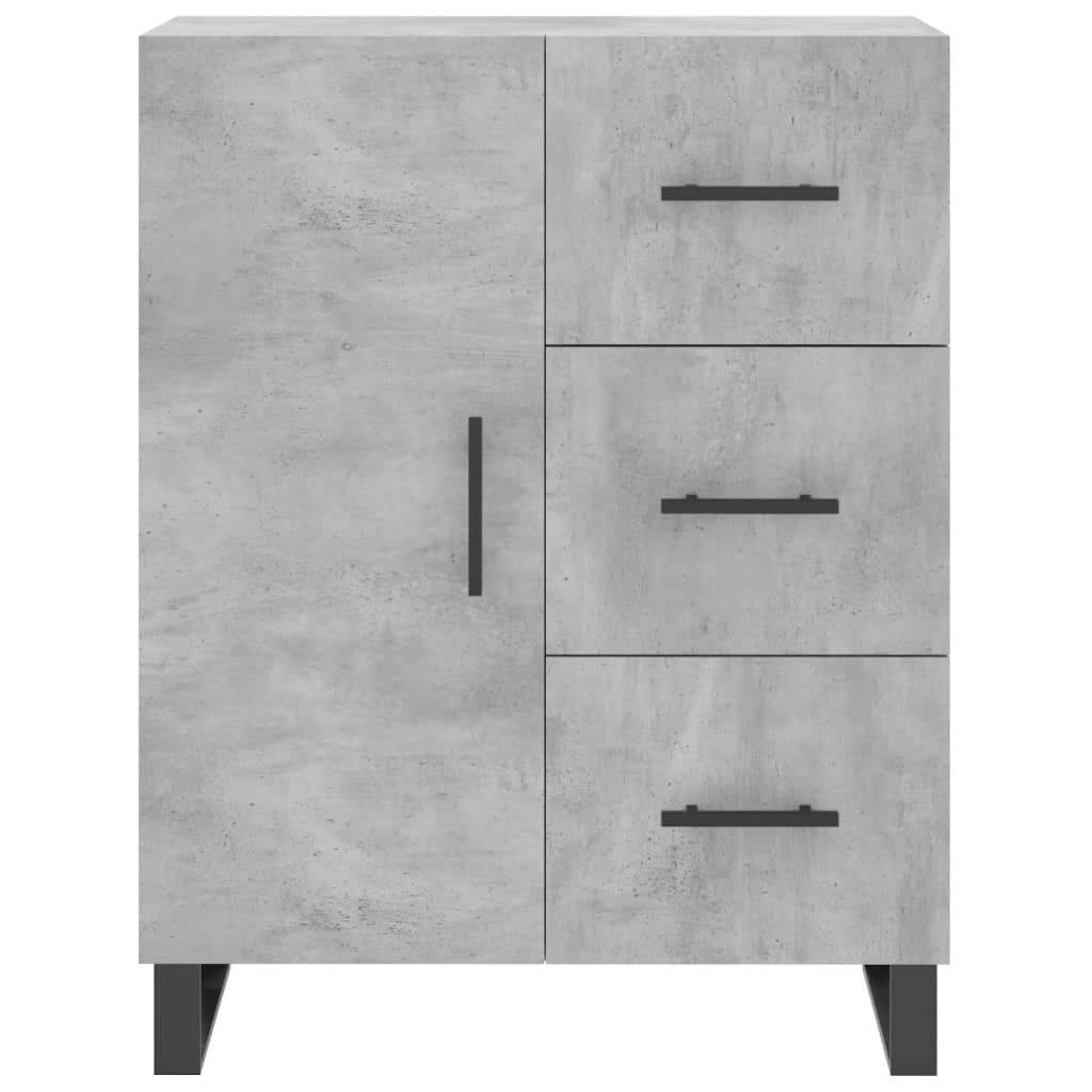 Highboard betonggrå 69,5x34x180 cm konstruert tre vidaXL