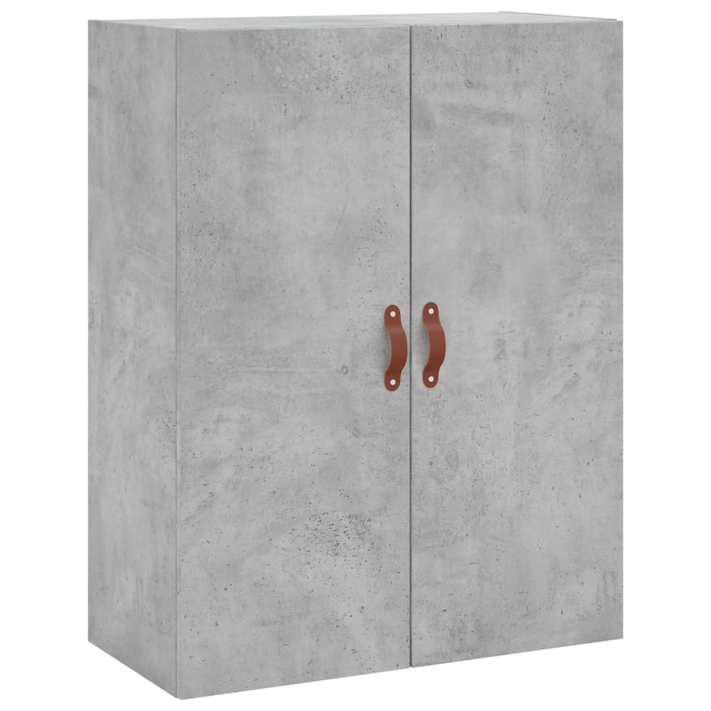 Highboard betonggrå 69,5x34x180 cm konstruert tre